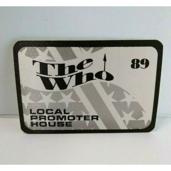 The Who Backstage Pass Original 1989 Kids Are Alright Classic Rock Tour Black - Picture 1 of 3